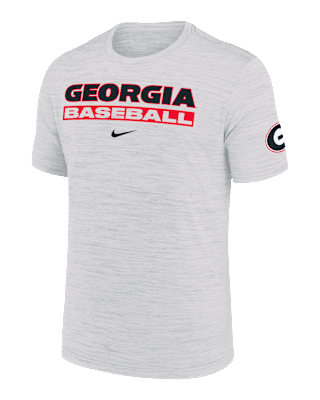 Мужская футболка Georgia Bulldogs Velocity Baseball Wordmark Stack Nike Dri-FIT College