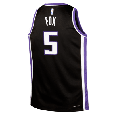 Jersey Nike de la NBA Swingman para niños talla grande De'Aaron Fox Sacramento Kings 2024/25 Icon Edition