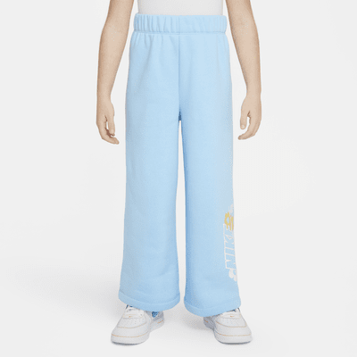 Nike Floral Fleece Little Kids' Wide Leg Pants