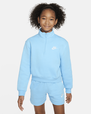 Подростковые  Nike Sportswear Club Fleece Big Kids' (Girls') 1/2-Zip Long-Sleeve Top