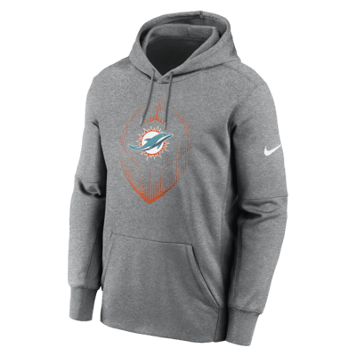 Sudadera con gorro sin cierre Nike Therma de la NFL para hombre Miami Dolphins Icon