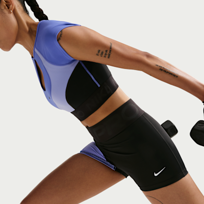 Shorts de ciclismo de tiro alto de 8 cm para mujer Nike Pro Sculpt