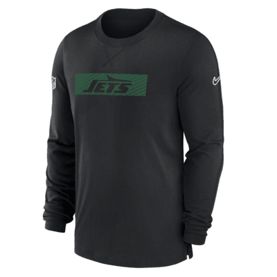 New York Jets Sideline Player Team Issue Men’s Nike Dri-FIT Long-Sleeve Top