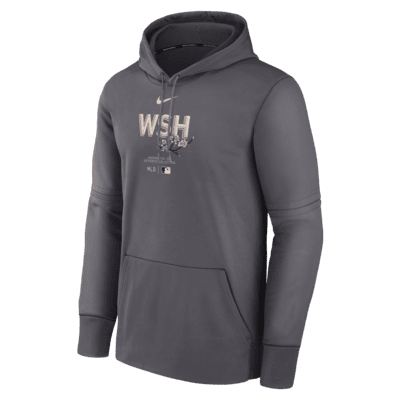 Sudadera con gorro sin cierre Nike Therma de la MLB para hombre Washington Nationals City Connect Practice