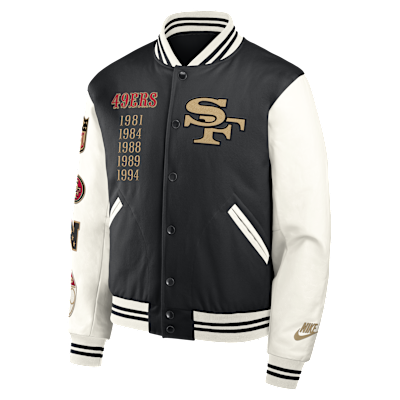San Francisco 49ers Rivalries Collection Men's Nike NFL Full-Snap Varsity Jacket