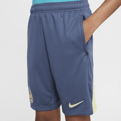 Shorts de fútbol de tejido Knit Nike Dri-FIT para niños talla grande Club América Academy Pro