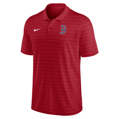 MLB Men's Boston Red Sox Nike Red Dri-FIT Stripe Polo