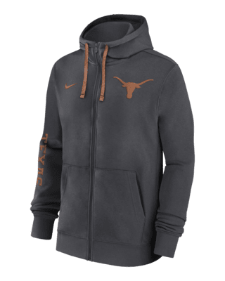 Мужское худи Texas Longhorns Sideline Team Issue Nike College Full-Zip Hoodie