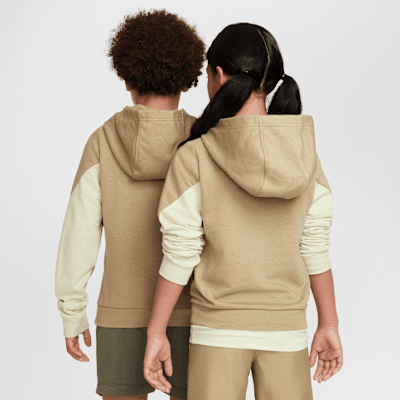 Sudadera con gorro sin cierre de tejido Fleece Dri-FIT para niños talla grande Nike Multi