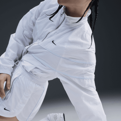 Nike Windrunner ruimvallend geweven damesjack met uv-bescherming en rits over de hele lengte