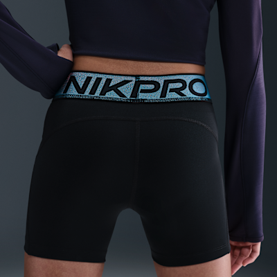 Nike Pro Big Kids' (Girls') Dri-FIT 3" Shorts with Shine Accents