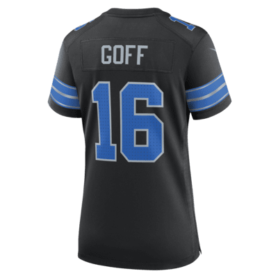 Jersey de fútbol americano Nike de la NFL Game para mujer Jared Goff Detroit Lions