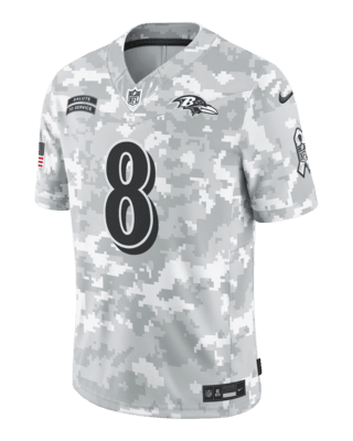 Мужские джерси Lamar Jackson Baltimore Ravens Salute to Service Nike Dri-FIT NFL Limited Jersey