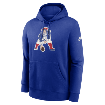 New England Patriots Rewind Club Logo Men’s Nike NFL Pullover Hoodie