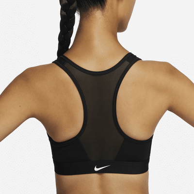 Nike Swoosh 女款中度支撐型襯墊正面拉鍊運動內衣