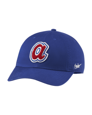 Atlanta Braves Heritage86 Wordmark Swoosh Men's Nike MLB Adjustable Hat.