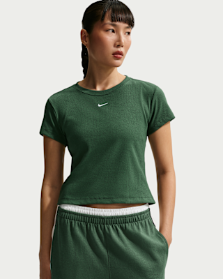 Женская футболка Nike Sportswear Tight Ribbed Short-Sleeve