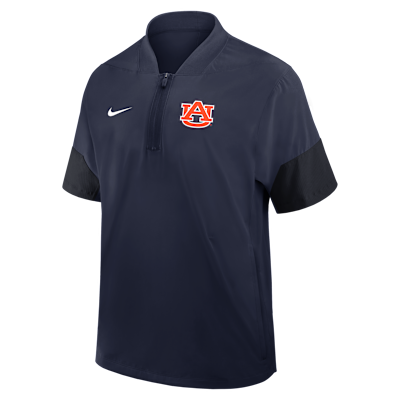Auburn Sideline Coach Men's Nike College 1/2-Zip Short-Sleeve Hooded Jacket from Nike - $90