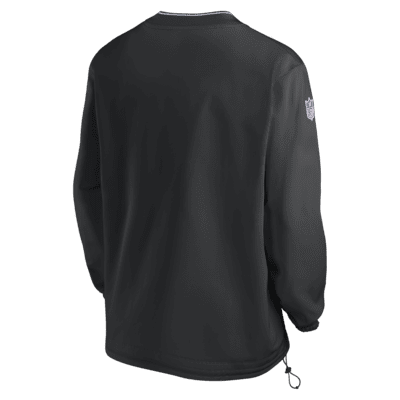 Playera rompevientos de manga larga Nike de la NFL para hombre Las Vegas Raiders Sideline