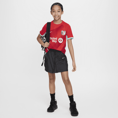 Jersey Nike Dri-FIT de la NWSL tipo réplica para niños talla grande Kansas City Current 2024 Stadium Primary