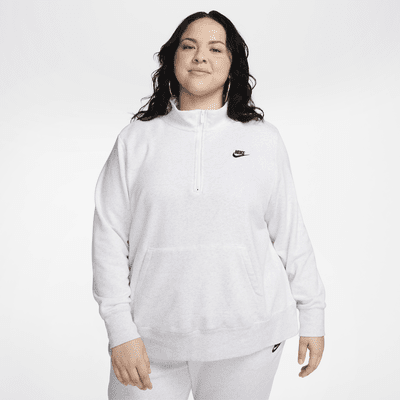 Sudadera de medio cierre para mujer Nike Sportswear Club Fleece (talla grande)