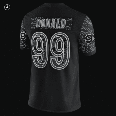 Jersey de fútbol americano Fashion para hombre NFL Los Angeles Rams RFLCTV (Aaron Donald)