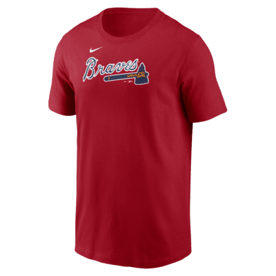 Мужская футболка Atlanta Braves Fuse Wordmark