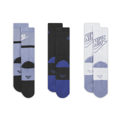 Nike Everyday Kids' Cushioned Crew Socks (3 Pairs)