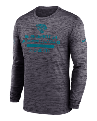 Мужская футболка Jacksonville Jaguars Sideline Team Issue Velocity Nike Dri-FIT NFL Long-Sleeve