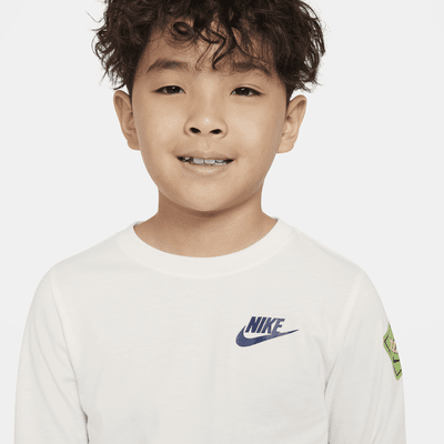 Nike Retro Sticker Little Kids' Long Sleeve Graphic T-Shirt