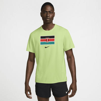 Team Kenya Miler Nike Dri-FIT Kısa Kollu Erkek Koşu Üstü