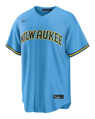 Мужские джерси Jackson Chourio Milwaukee Brewers Nike MLB Replica Jersey