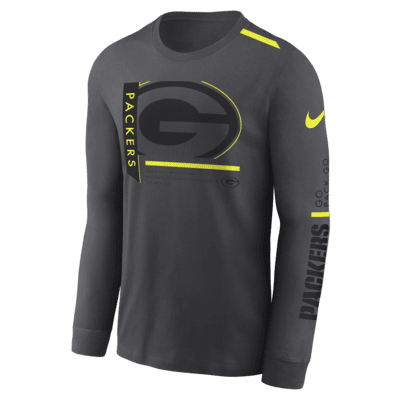 Green Bay Packers Volt Men's Nike Dri-FIT NFL Long-Sleeve T-Shirt.