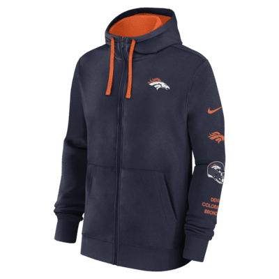 Denver Broncos Club Men's Nike NFL Full-Zip Hoodie