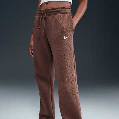 Pants de tiro medio con dobladillo abierto para mujer Nike Sportswear Phoenix Fleece