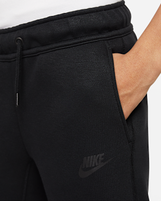 black nike tech trousers