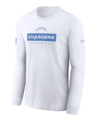 Мужская футболка Los Angeles Chargers Sideline Team Issue Nike Dri-FIT NFL Long-Sleeve