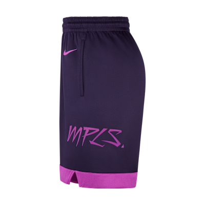Shorts de alero polivalente de la NBA para hombre Nike Dri-FIT de los Minnesota Timberwolves de la colección City Edition