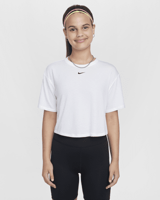 Подростковые шорты Nike One Relaxed Big Kids' (Girls') Dri-FIT Short-Sleeve Top