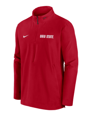 Мужская куртка Ohio State Buckeyes Sideline Coach Nike College 1/2-Zip Hooded