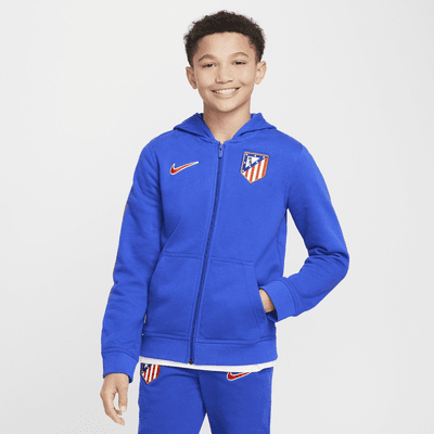 Atlético Madrid Club Home Older Kids' (Boys') Nike Football Full-Zip Hoodie