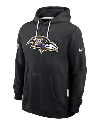 Мужское худи Baltimore Ravens Initial Home Sideline Nike Dri-FIT NFL Pullover Hoodie