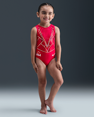 Nike Gymnastics Red Armour Leotard