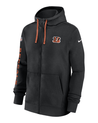 Мужское худи Cincinnati Bengals Sideline Team Issue Club Nike Full Zip Hoodie