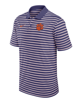 Мужские  Clemson Tigers Primetime Victory Striped Nike Dri-FIT College Polo