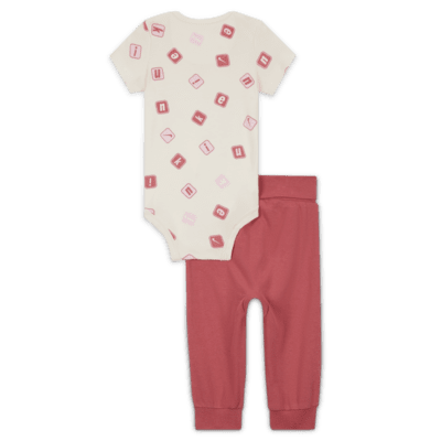 Conjunto de dos piezas de body estampado para bebé (0 a 9 meses) Nike