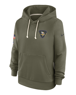 Женское худи Minnesota Vikings Salute to Service Sideline Nike Dri-FIT NFL Pullover Hoodie