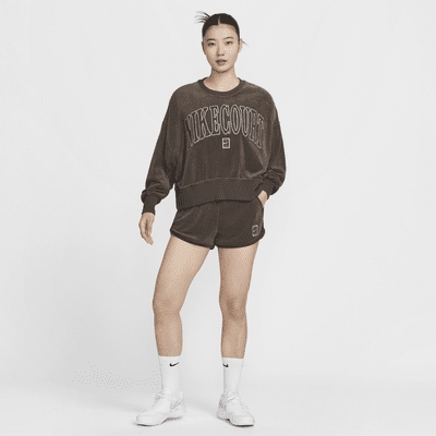 NikeCourt Heritage Women's Mid-Rise French Terry Tennis Shorts