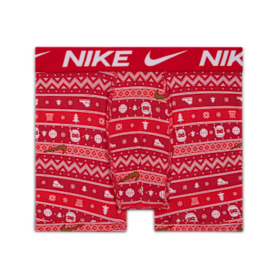 Nike Big Kids' Dri-FIT Holiday Boxer Briefs, (2 Pack)