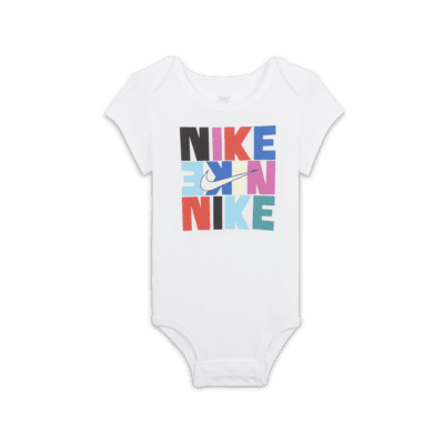 Lot de trois bodys Nike pour bébé (3 - 6 mois). Nike FR